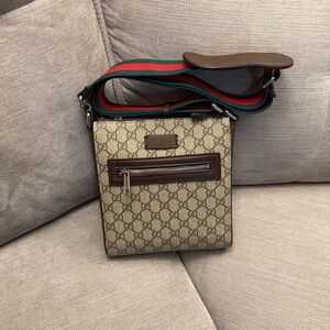 Gucci GG Brown Messenger Shoulder Crossbody Bag